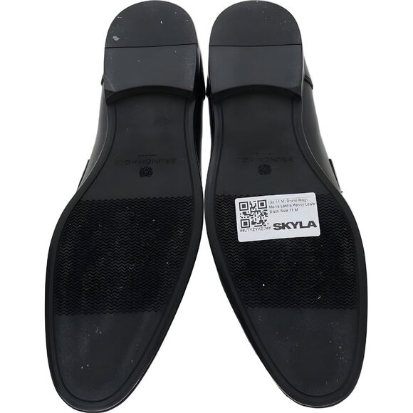 Bruno Magli Men's Black Leather Penny Loafers Size 11 M - Picture 6 of 6